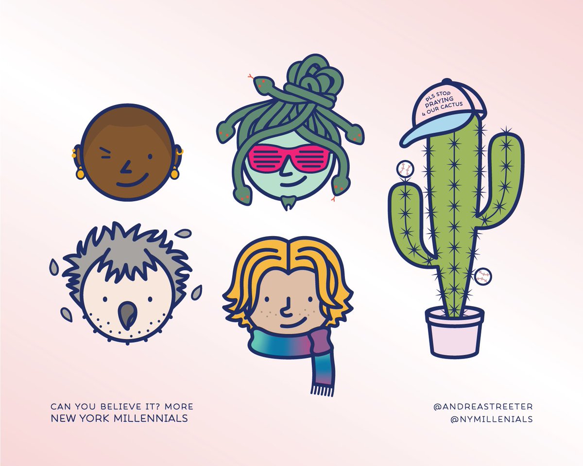 <a href="/nymillenials/">📱New York Millennials📱</a> <a href="/blaseball/">BLASEBALL COMMISSIONER ALTERNATE</a> Wow, I haven't made any Li'l Mills since March.... I'm back, blaby! Here are 5 more <a href="/nymillenials/">📱New York Millennials📱</a> players who are new since my last round of art!

Featuring <a href="/blasebutch/">mullenpeterson219</a> <a href="/anathemalmfao/">anathema elemefayo, cool kid on the block</a> <a href="/turner_castillo/">Castillo Turner</a> <a href="/blaseballscarv/">sandie carver!</a> &amp; greer gwiffin who is not on twitter? what a smart owl dad