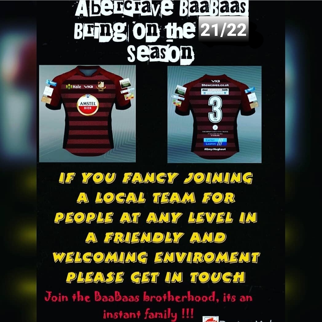 Come join the mighty Abercrave Barbarians! #secondsrugby #Abercravebaabaas