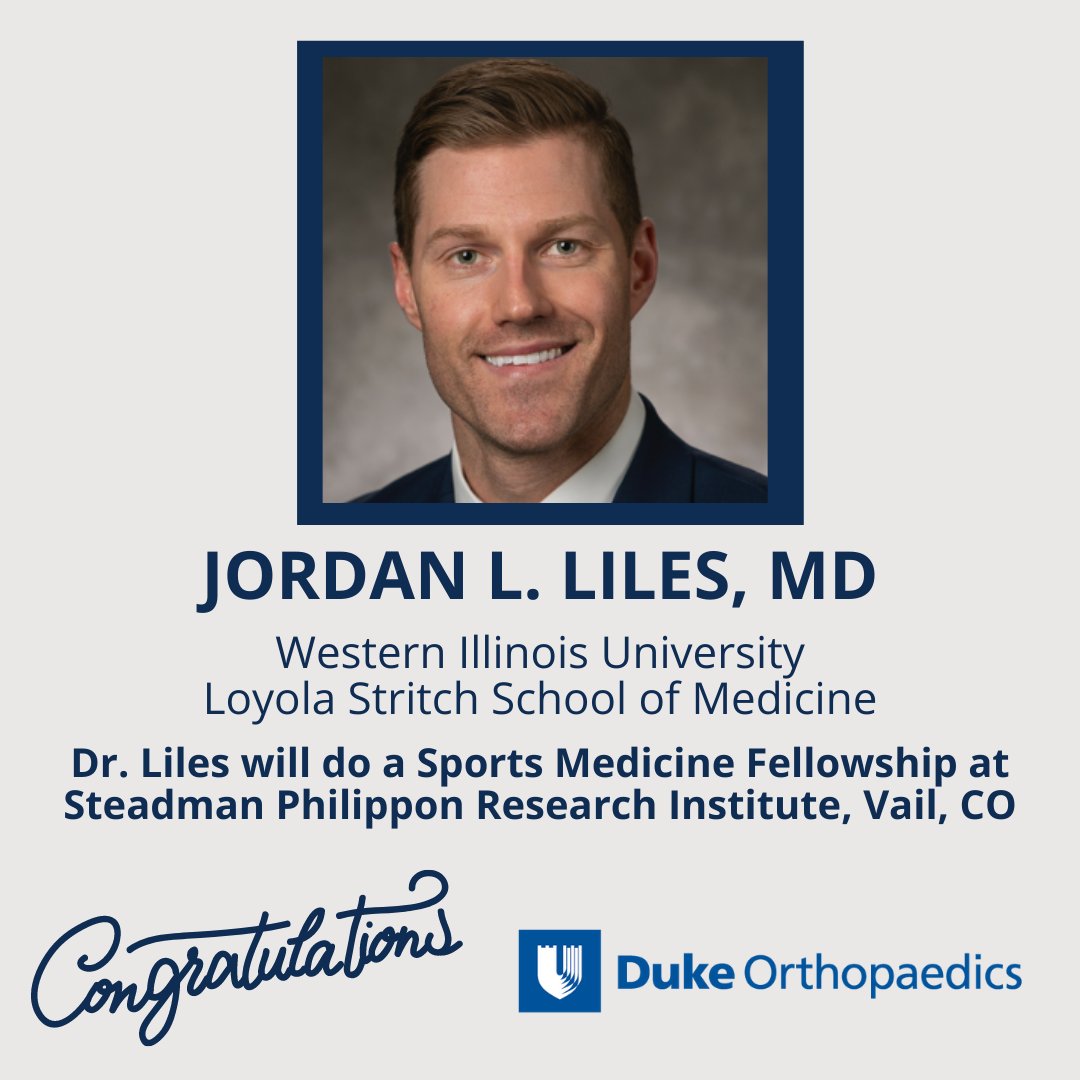 Congratulations, Chiefs! We will miss you but we're so excited for your next chapter. 1/2 #dukeortho #orthopeadicresidency