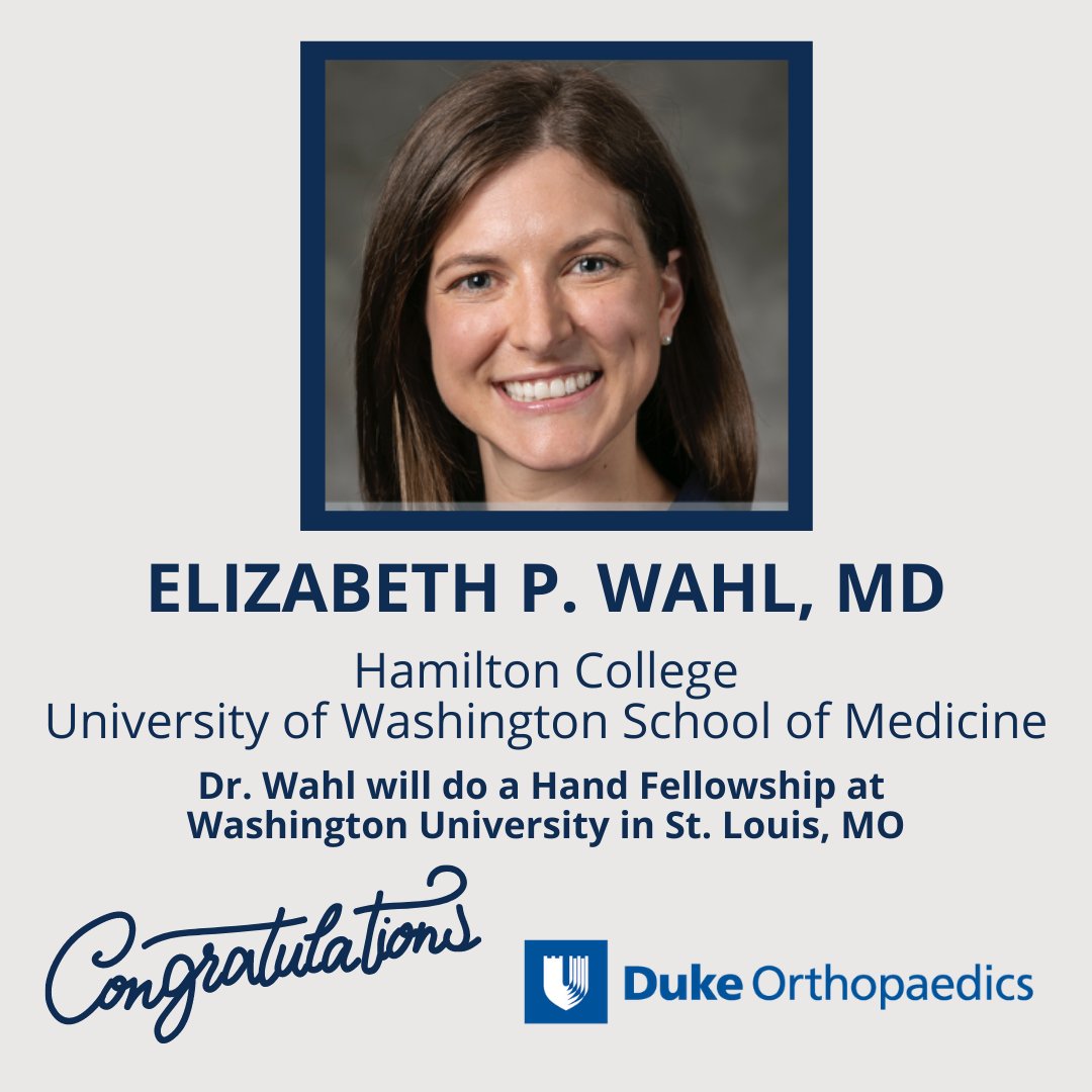 Congratulations, Chiefs! We will miss you but we're so excited for your next chapter. 2/2 #dukeortho #orthopeadicresidency