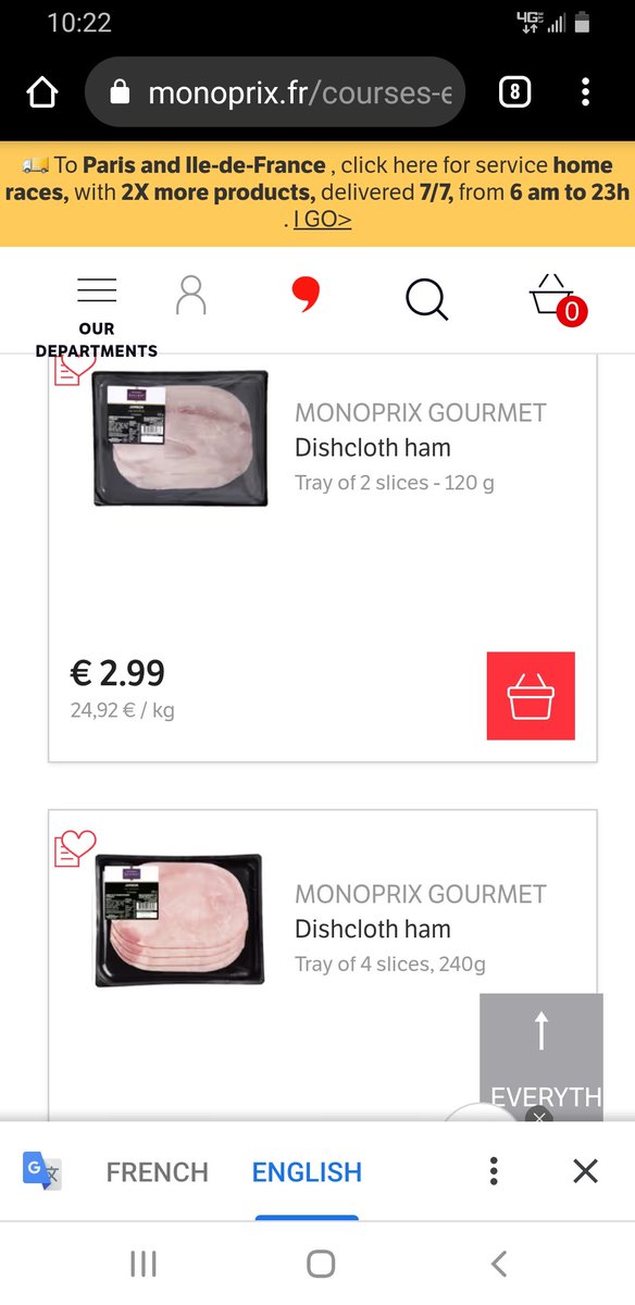 I think something got lost in the translation here. Dishcloth ham?