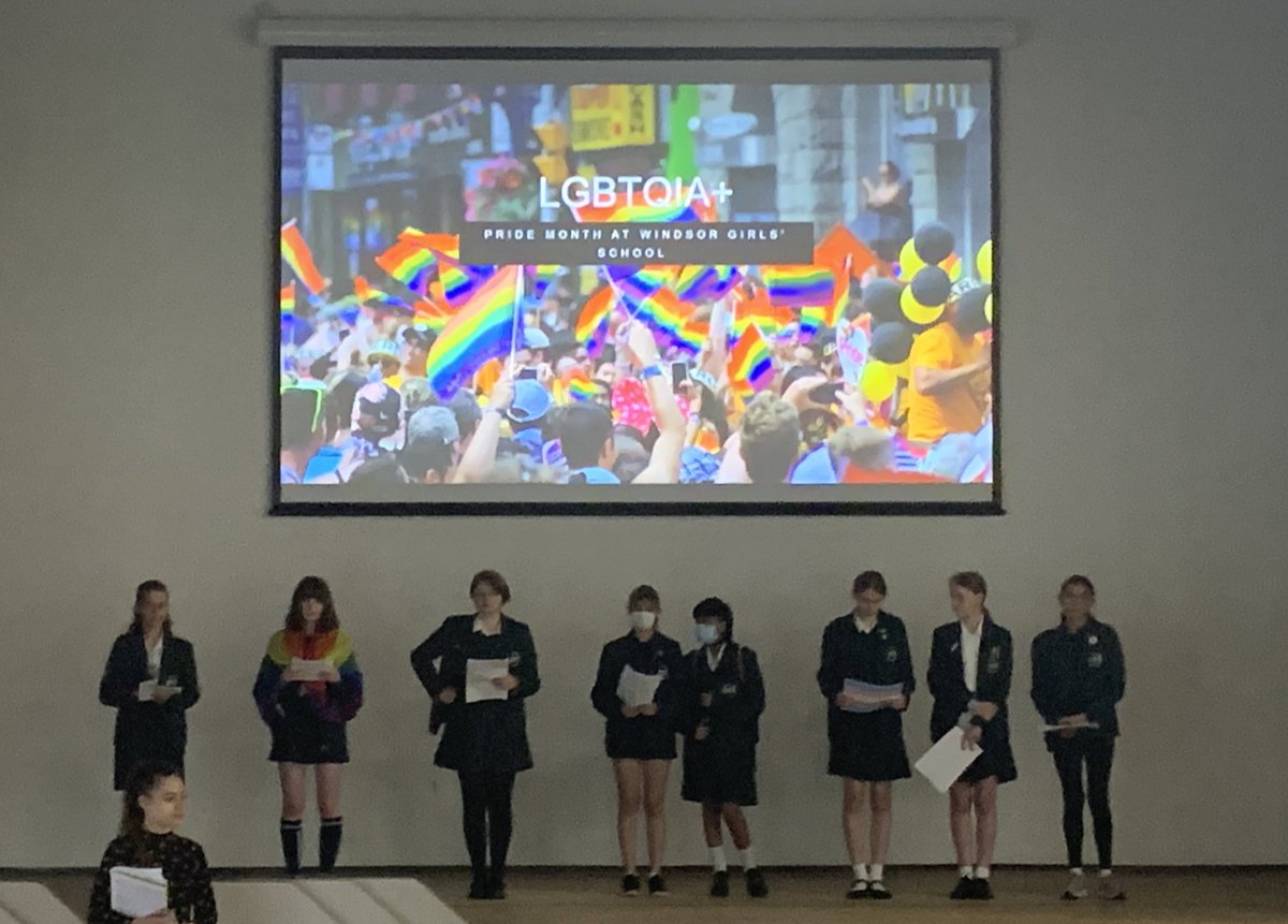 A fantastic, student led assembly celebrating LGBTQ 🏳️‍🌈 and Pride Month. We are proud of our diverse, tolerant and open community and the power of student voice #AspireAdvanceAchieve #Pride2021