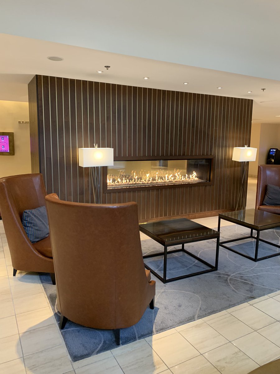 TimGermann's tweet photo. @Marriott It’s a heat index of 100 degrees here in Newark. Is this a “Welcome to Hades” greeting in the lobby or just insensitive? 🤔 https://t.co/YtJzB9y1iA