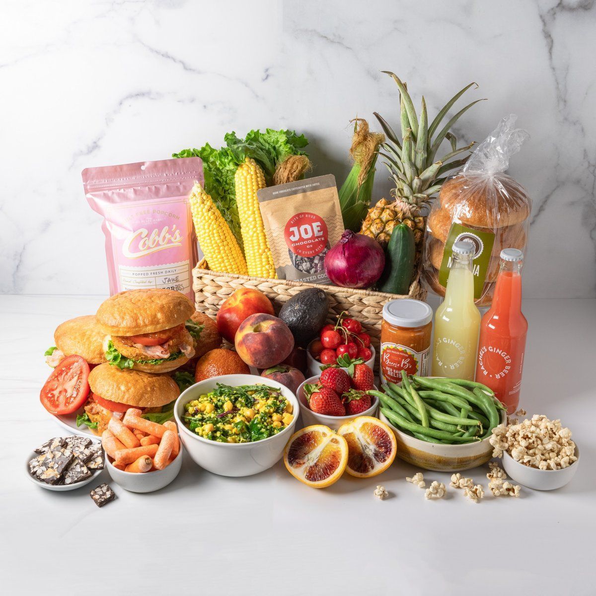 savorseattle's tweet photo. We're celebrating the seafood of the PNW with a Salmon Burger Box! Enjoy homemade salmon burgers, summer salads, coconut espresso bark, 2 flavors of ginger beer, popcorn, and TONS of fresh summer produce. Order your box here for 7/6-7/9 delivery:
https://t.co/D3alz6bZoJ https://t.co/7o2q8LCERr