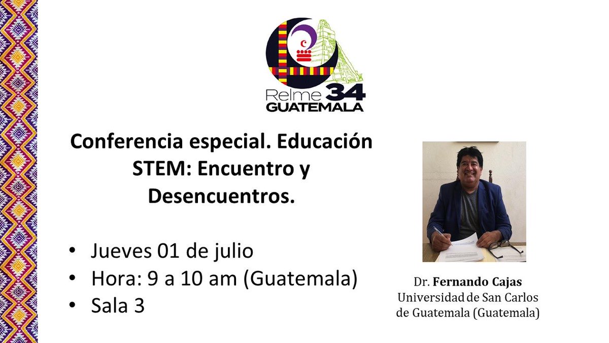 fercajas's tweet photo. Nos vemos mañana en RELME para conversar sobre educación en ciencia, matemática, tecnología e ingeniería 

https://t.co/yUsKh7gogo https://t.co/FCL2HMMf6u