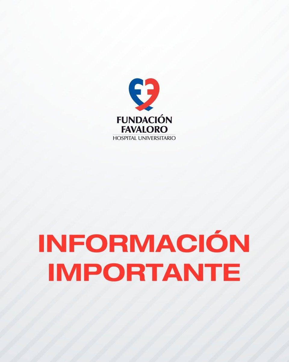 FundFavaloro's tweet photo. ⚠️ Informamos que mañana nuestro Hospital funcionará con normalidad. https://t.co/WzKlzmidnW