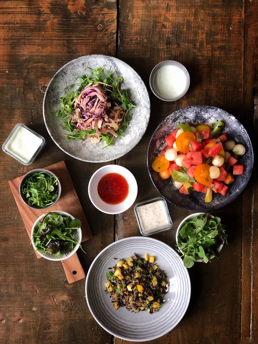 Delicious summery salads and dressings to accompany our grilled meats and seafoods