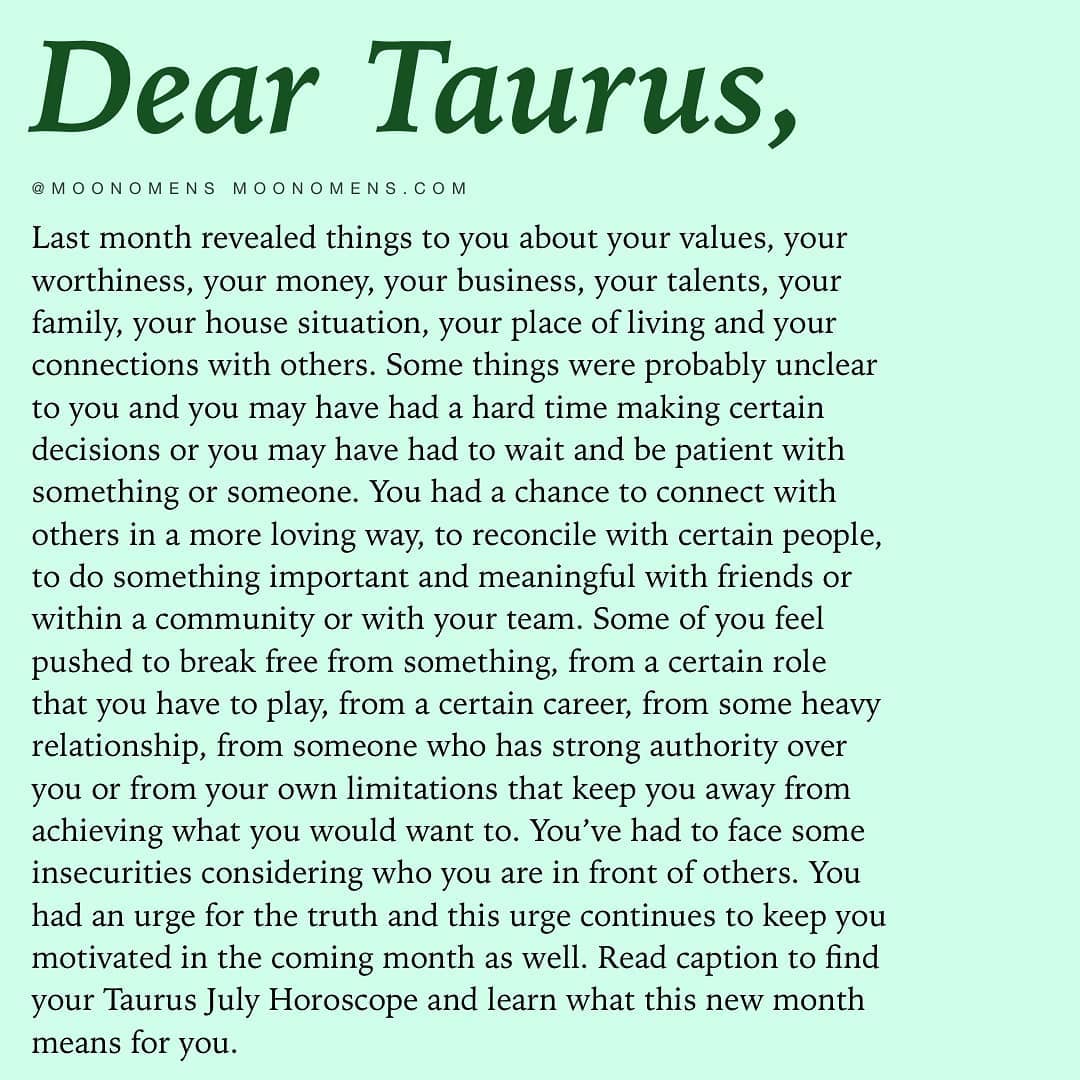 LisaSalsita's tweet photo. Dear Taurus... from @MoonOmens
#Taurus #Taurusnation #Taurustruth #Taurusgang #Taurusfacts #Taurustraits #Taurussun #Taurusquotes #Taurusmemes #Taurusteam #TeamTaurus #Taurusstarsign #Tauruslover #Taurusgirl #Taurusboy #Tauruswoman #Taurusman #Taurusthebull #zodiac #horoscope https://t.co/0BK4ZBFPsi