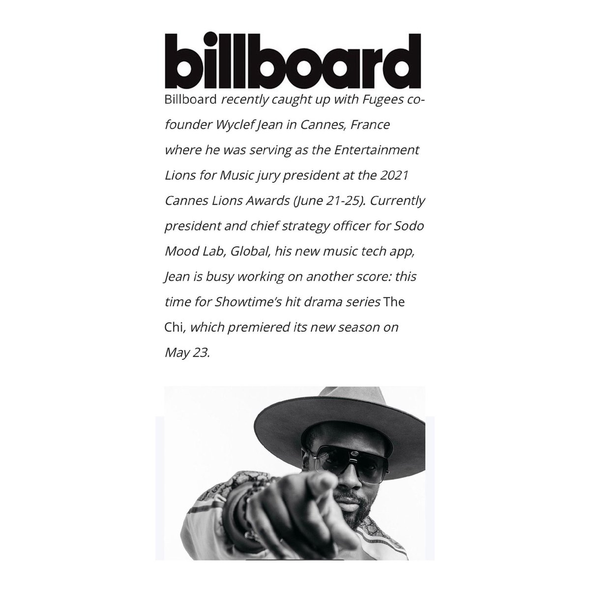 Another one💥🤩 @Billboard wraps the Black Music Month series by riding the time machine back to 1996 and the release of the Fugees’ second and last studio album, The Score. Click the link to read more… billboard.com/articles/colum…