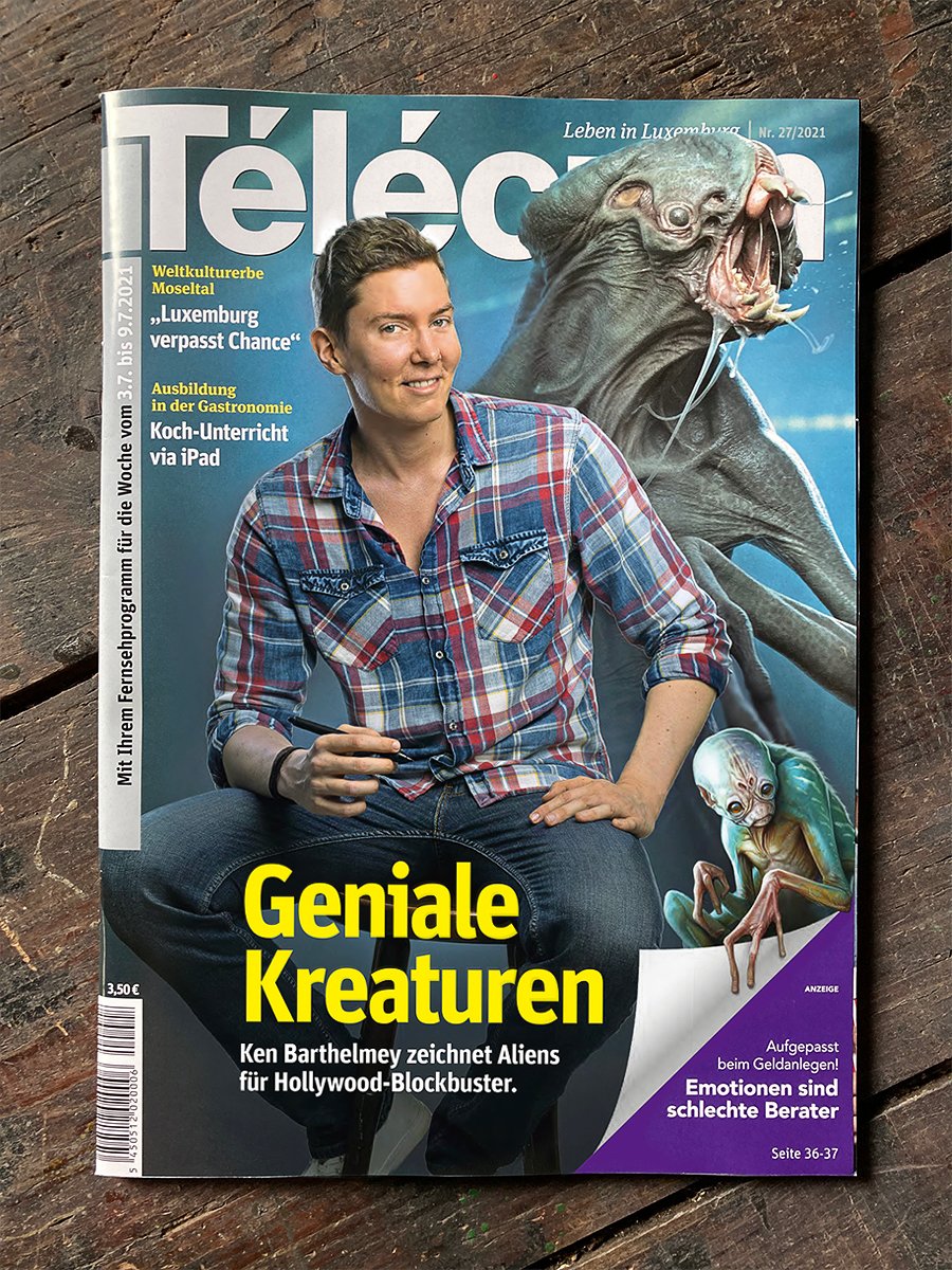 I'm on the cover of the luxembourgish magazine Télécran. :) The issue includes a six page artictle about my work, inspiration and future projects.