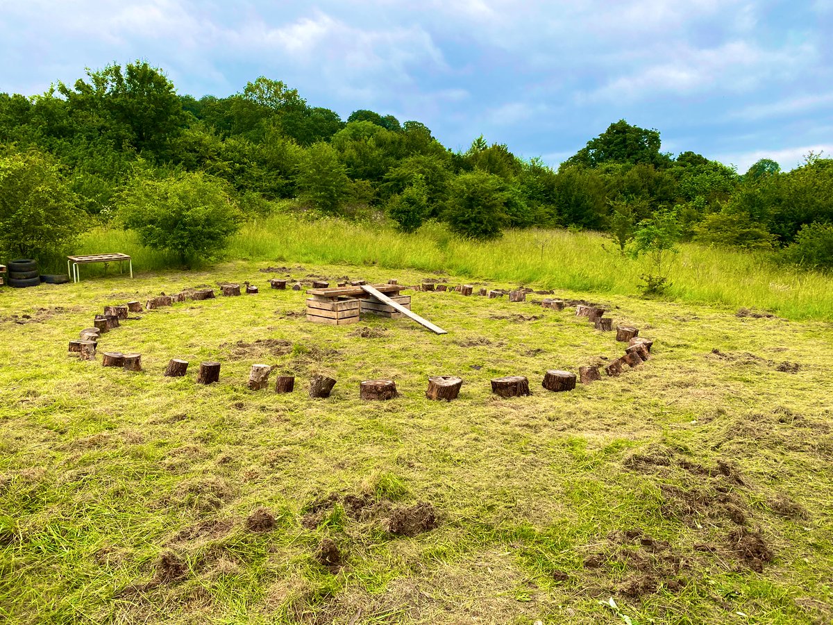 WatersidePA's tweet photo. Forest School Update - Work has officially started today on our Forest School Area and community allotment. I can’t wait to continue to develop this area over the summer holiday ready for more Forest School sessions in September! #TheWatersideWay https://t.co/50KVtm8E0M