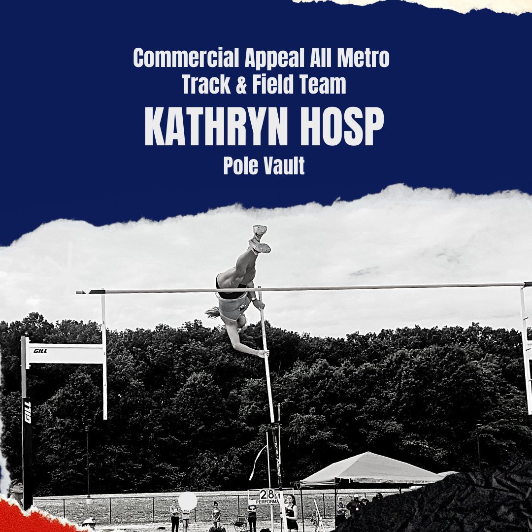 Kathryn Hosp, our SBA Pole Vaulter, has also been named to the Commercial Appeal's All Metro Track &amp; Field Team. Hosp came in 2nd place at the State Championship meet in May clearing a height of 11'6". Congratulations, Kathryn! #TheNest #GoEagles
