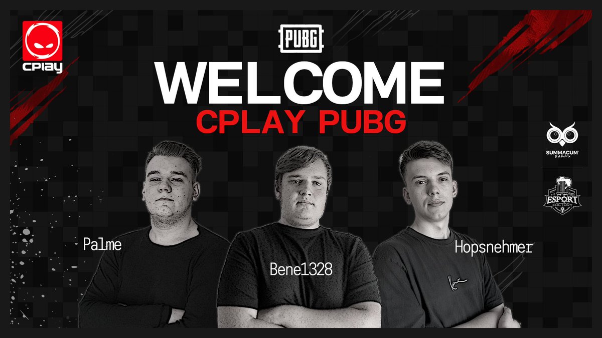 [#PUBG]

Endlich dürfen wir euch diese süßen Fratzis vorstellen, die sich mit @Tyche3_ in Zukunft ein paar Chicken Dinner genehmigen werden 🔥

Please welcome: 
🍗<a href="/PalmePUBG/">Palme</a> 
🍗@bene13281 
🍗<a href="/Hopsnehmer/">Hops</a>

Wir freuen uns auf die Zusammenarbeit 😘

#THESQUAD