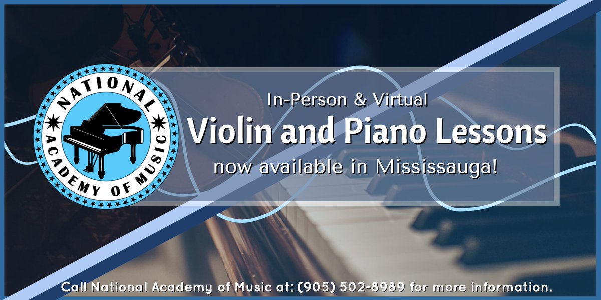 MusicLessonsCA's tweet image. The National Academy of Music in #Mississauga has now reopened a select amount of in-person music lessons.  We offer in-person as well as virtual #piano and #violin lessons for those of all ages. For more information, contact us at (905) 502-8989.