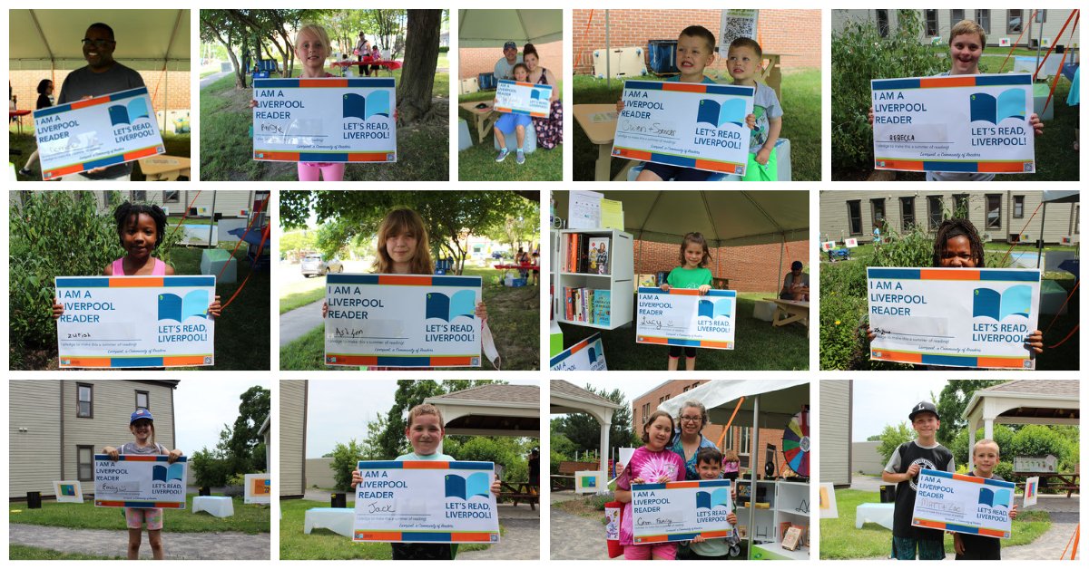 Thanks to all who visited us on Saturday and Monday for  #LetsReadLiverpool Kickoff events on Dinosaur Garden lawn and in Johnson Park.
You can still find copies of pledge to download on website. Send us your photos!
lpl.org/events/program…
#LiverpoolPublicLibrary #LPLSummerReads