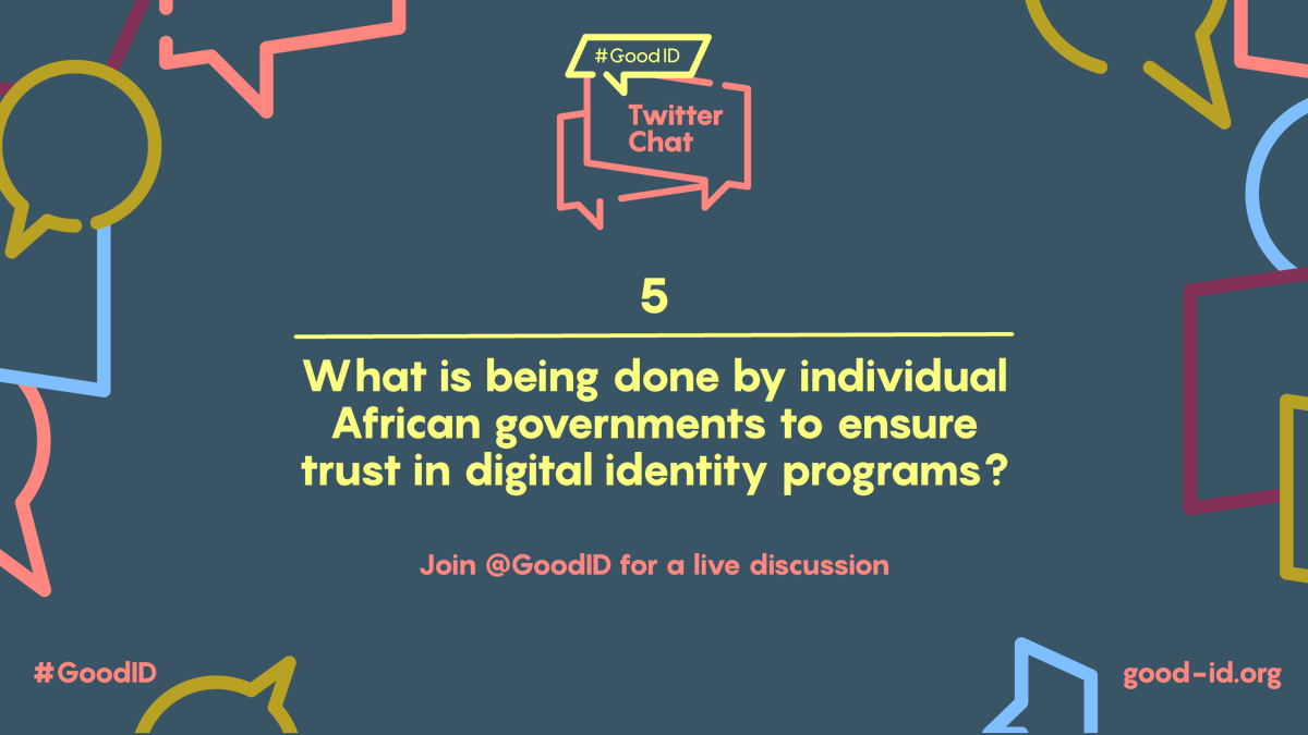 GoodID's tweet photo. What is being done by individual African governments to ensure trust in digital identity programs?
 
#GoodIDChat 💬 
#GoodID👍🆔 
#DigitalIdentity
 
@tundef  @dcmukasa  @Bomu https://t.co/7tFrZcVrww