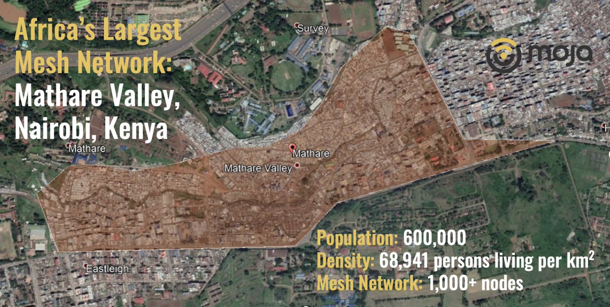Digitizing Mathare Valley with Africa’s largest mesh network - Kenya’s densest slum.

brck.com/digitizing-mat…