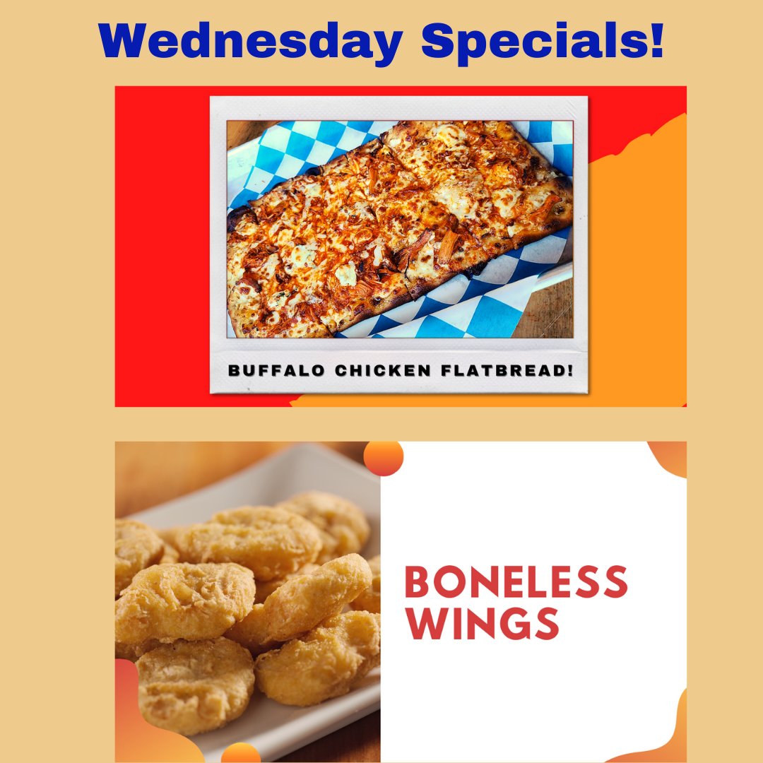 thesunnypint's tweet image. It's Wednesday - celebrate the middle of the work week with our Buffalo Chicken Flatbread or Boneless Wings!  We're open 12-8 today!  @thesunnypint #thesunnypint #buffalochickenflatbread #bonelesswings #craftbeer #floridabeer #eatlocal #drinklocal