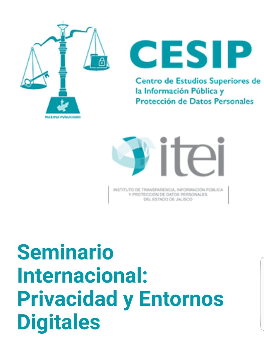 JoyCfTw's tweet photo. 🇲🇽⚖Los espero en el Seminario Internacional: Privacidad y Entornos Digitales del @ITEIJal de México el 12/08 a las 18:10 hs (hora del centro de México)
con “#ALGORITMOS E #INTELIGENCIAARTIFICIAL: #AUTODEFENSADIGITAL PARA LA #PROTECCIÓN DE NUESTROS #DATOSPERSONALES” @JoyCfTw🇲🇽⚖ https://t.co/IFmcWRbRlW