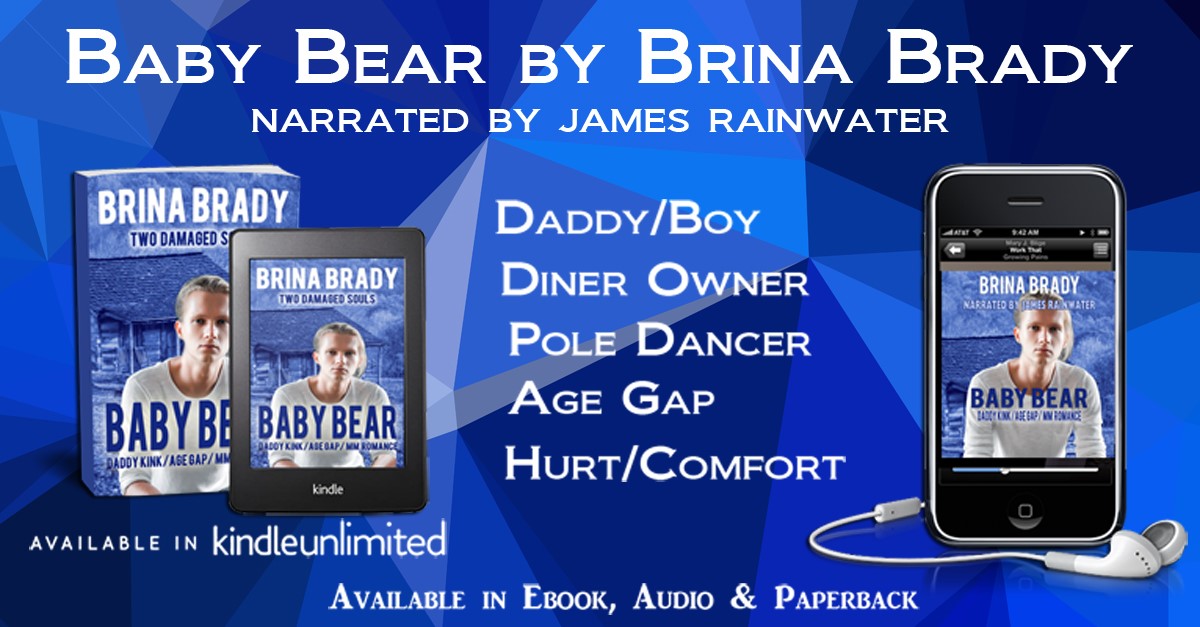 BABY BEAR by Brina Brady is out on Audible. 
Daddy/boy /Age Gap/Diner Owner/Pole Dancer/ Hurt and Comfort 
Audio Links: 
US: ow.ly/2gDc50FkgbW 
 Amazon ow.ly/rOqg50FkgbX 
#AudioBooks #mmromancereads #KindleUnlimited
#BRVLBookReviewVirginiaLee #WednesdayPimp