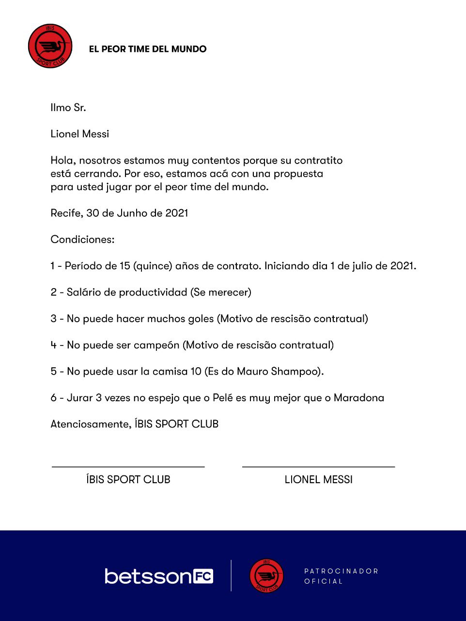 Íbis diz que vai copiar estilo de jogo do Barcelona, após