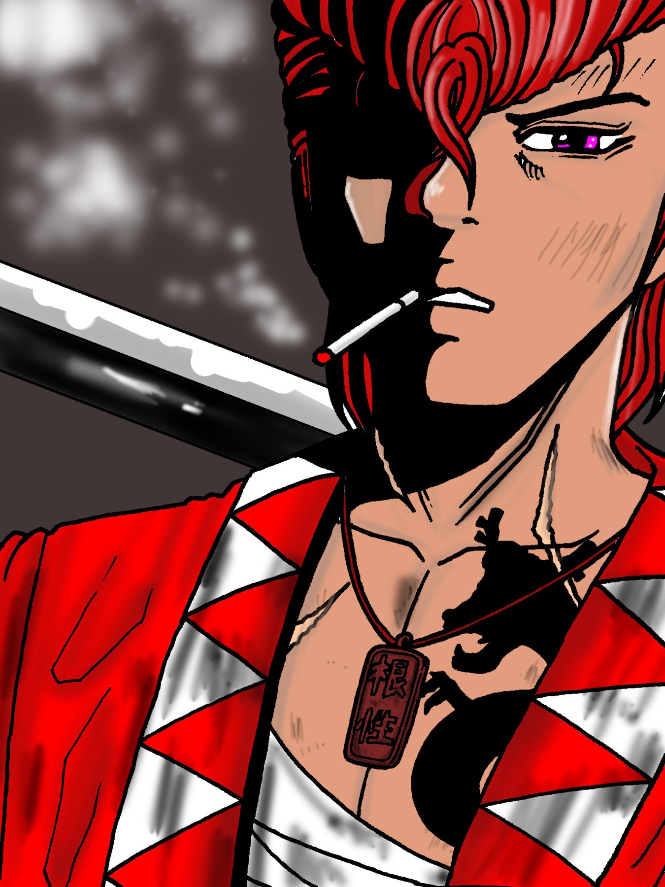 Blackmamba あくまで 俺の想像の土方歳三に色を乗せました イラスト イラスト好きさんと繋がりたい オリジナル イラスト 新撰組 土方歳三 T Co Dyknyaat58 Twitter