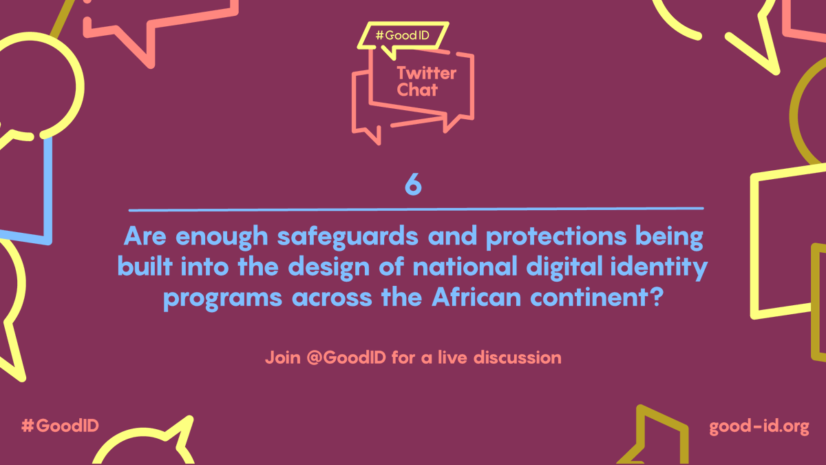 GoodID's tweet photo. Are enough safeguards and protections being built into the design of national digital identity programs across the African continent?

#GoodIDChat 💬 
#GoodID👍🆔 
#DigitalIdentity
 
@tundef  @dcmukasa  @Bomu https://t.co/dqEFaDXza8