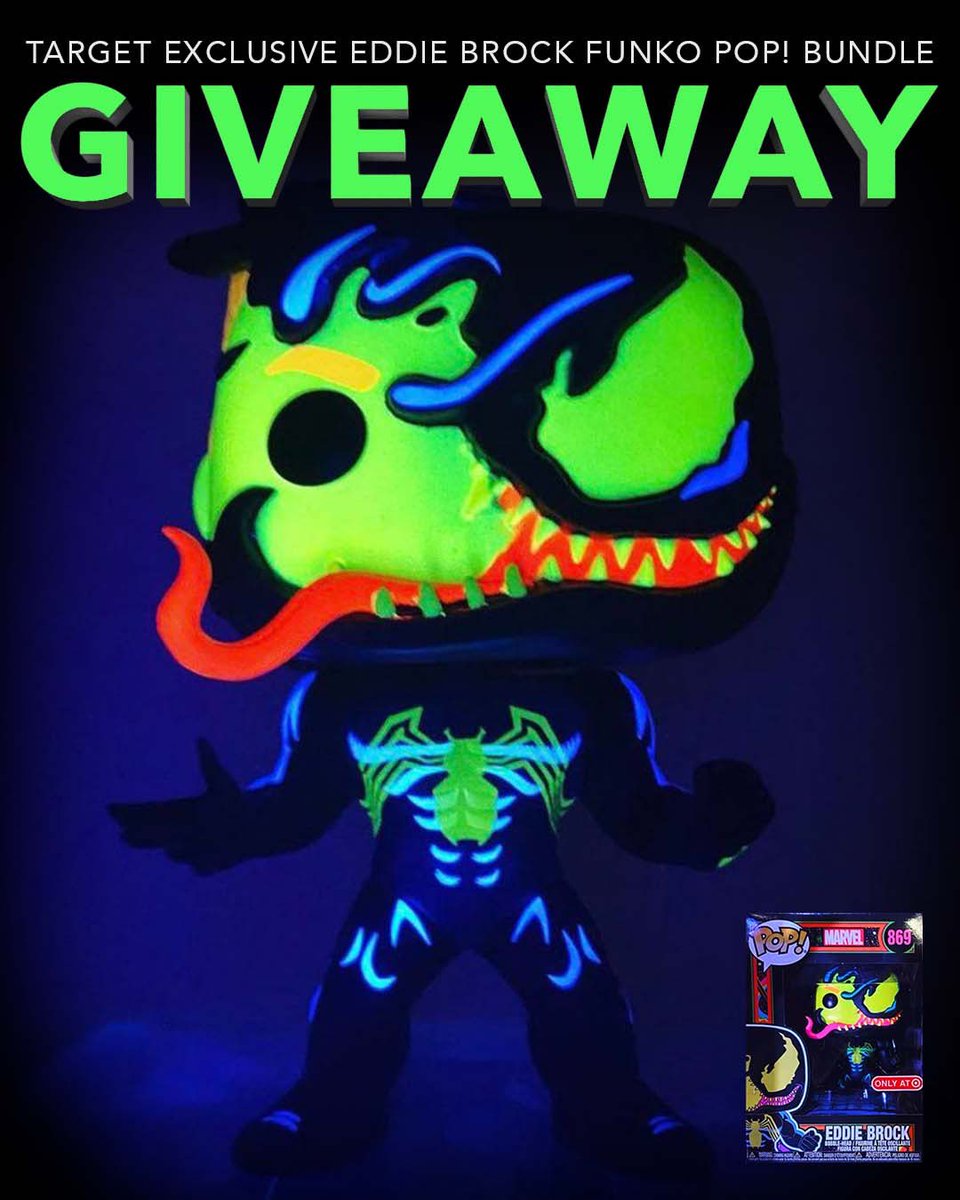 RT + follow @pop_o_cIock for the chance to win a FREE Eddie Brock Target Exclusive Funko Pop Bundle 🎁