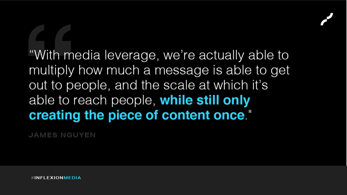 inflexionStudio's tweet photo. James Nguyen of inflexion Media talks about how media can be leveraged to multiply the reach of a brand’s message. https://t.co/5N9BixQSwm (1/7)  #marketing https://t.co/rzx8E99MaC