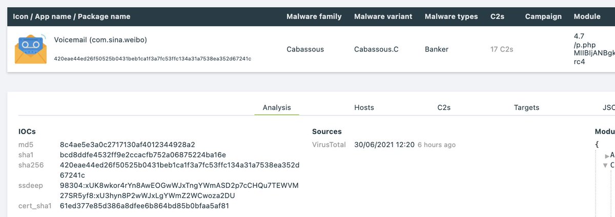 ThreatFabric's tweet image. #Cabassous (aka #FluBot) v4.7 update, added 🇳🇴+47 to the seed 

420eae44ed26f50525b0431beb1ca1f3a7fc53ffc134a31a7538ea352d67241c