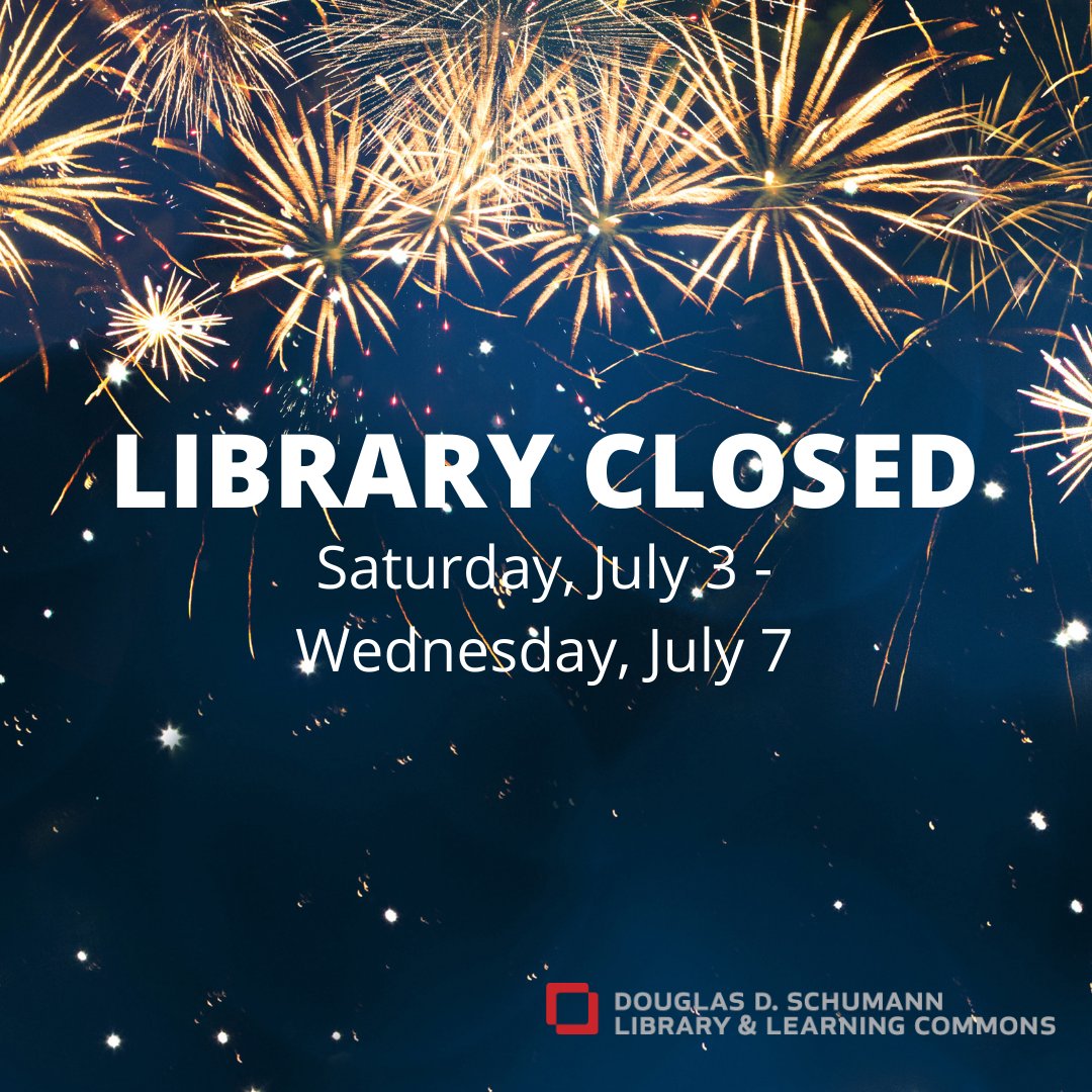 The Library will be closed Saturday, July 3 - Wednesday, July 7. Normal hours will resume on Thursday, July 8.

For more information about our hours, visit library.wit.edu/visit/hours.

Have a relaxing break!