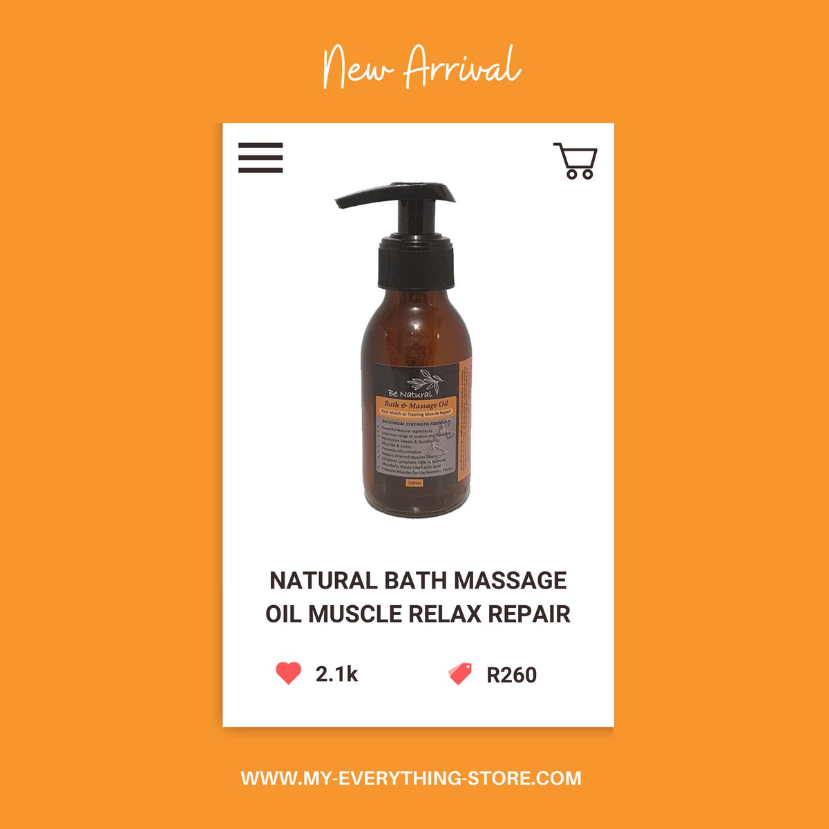 MyEverythingSt3's tweet photo. NATURAL BATH MASSAGE OIL MUSCLE RELAX REPAIR 100ML #massageoil #naturalbathoil #musclerelax #essentialoils
BUY NOW 👉 https://t.co/NxfmtIhp3b https://t.co/n4zC0kEwQx