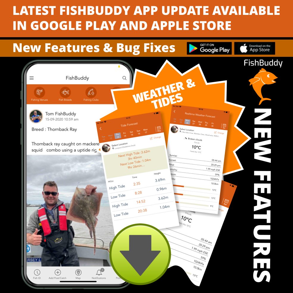 FishBuddy_UK's tweet photo. ANNOUNCEMENT!!! 👀The latest FishBuddy app update is available for download now. With new features and bug fixes, get it today! 👍
https://t.co/WPD7dSHTyS https://t.co/iTMOQ5zOhF