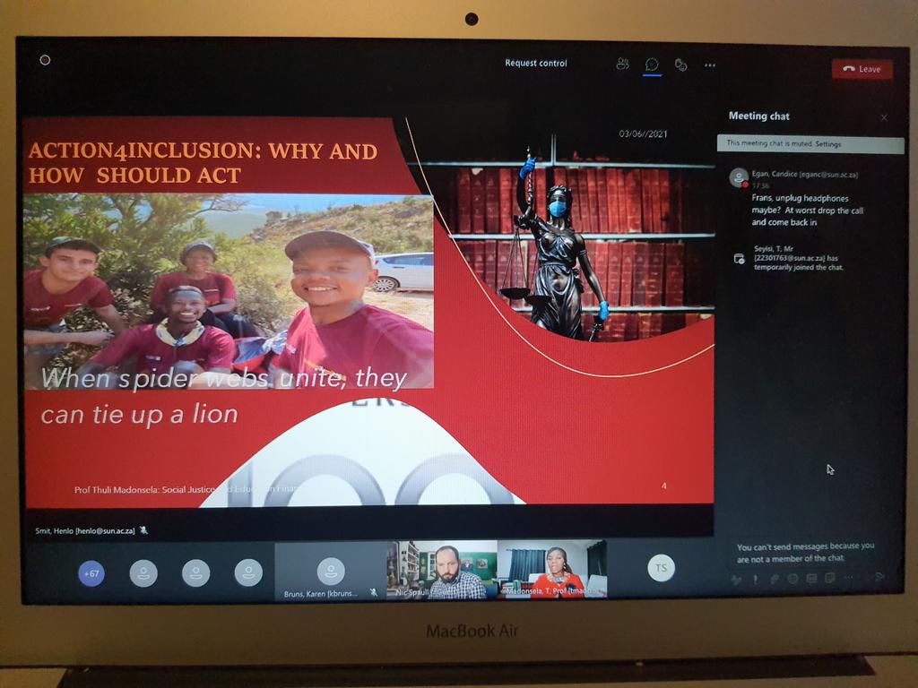 CFSJ_MPlan's tweet photo. Madonsela @ThuliMadonsela3 hopes that through civil society efforts such as #Action4Inclusion  &amp; #21LifeLessons by @Justice_Seyisi, the nation would join hands and tackle  #studentdebt. She counts social accountability and mobilisation as one of the ways to #EndStudentDebt. https://t.co/RmyecvzTpT