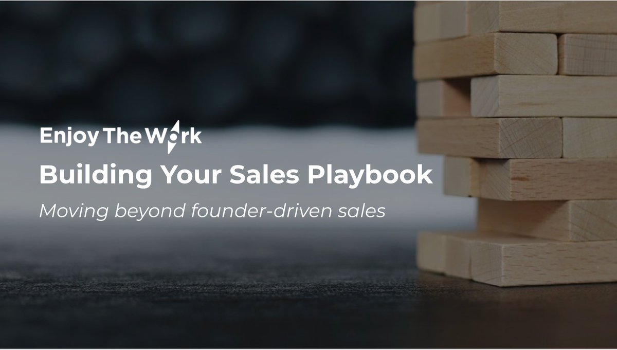Enjoy The Work (@enjoythework) on Twitter photo We’re thrilled to once again have our founder <a href="/jlowenhar/">jonathan lowenhar</a> speaking in front of a group of ambitious founders at <a href="/SkyDeck_Cal/">Berkeley SkyDeck</a> this Thursday.
The topic this time around: “Building Your Sales Playbook: Moving Beyond Founder-Driven Sales.” We’re thrilled to once again have our founder <a href="/jlowenhar/">jonathan lowenhar</a> speaking in front of a group of ambitious founders at <a href="/SkyDeck_Cal/">Berkeley SkyDeck</a> this Thursday.
The topic this time around: “Building Your Sales Playbook: Moving Beyond Founder-Driven Sales.”