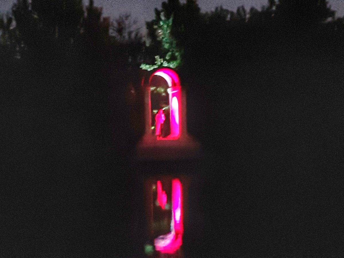 Kunst Nimis v Pjotr Müller-Beatrixpark Almere, Noortje Braaft, Nachtvisie-foto door MariannA Bakjer