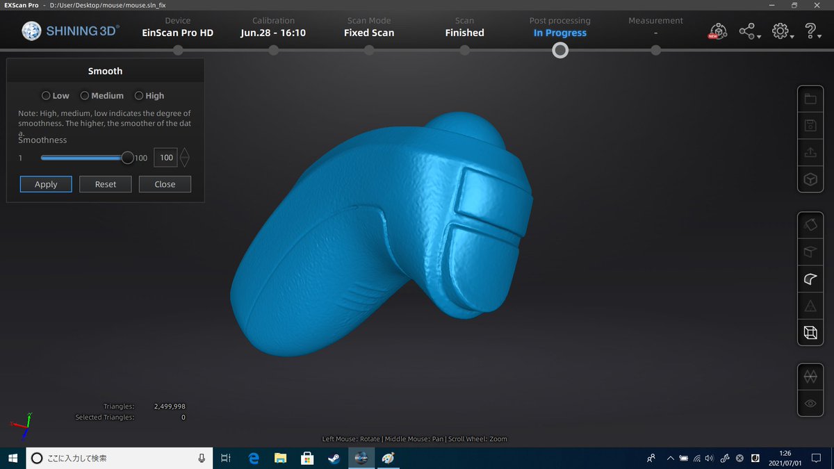jhorikawa_err's tweet photo. Today's scan - Handheld trackball.
本日のスキャン - 片手持ちトラックボール
#einscanprohd #3dscan https://t.co/BTvA4mtsus