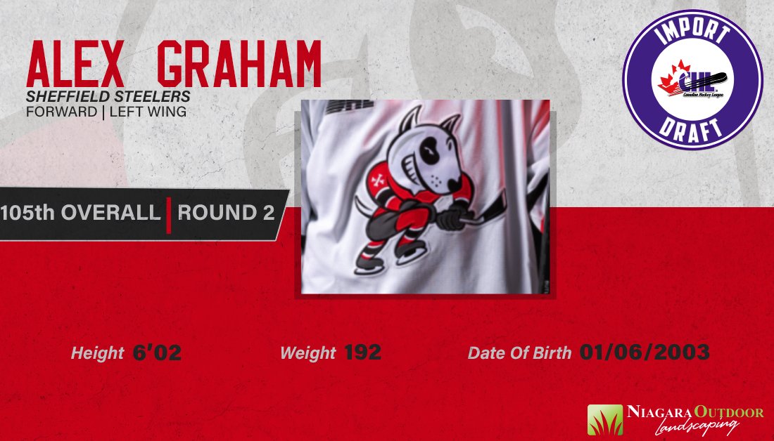 OHLIceDogs's tweet image. With the 105th pick in the 2021 #CHLImportDraft, we have selected Alex Graham 🏴󠁧󠁢󠁥󠁮󠁧󠁿