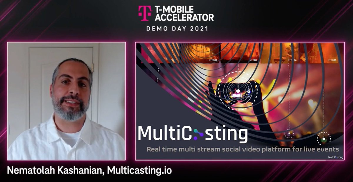 TMobileAccel's tweet image. This could be a game-changer... @multicastingIO&apos;s multi-angle broadcasting platform supports real-time social video sharing controlled at a user level, in a single, secure ecosystem. @TMobile 5G will feed the speed while you take the lead. #CorporateAccel #DemoDay2021