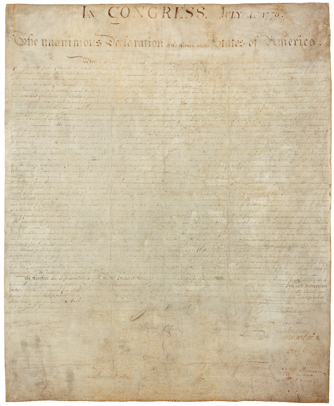 Happy Fourth of July! 

The Engrossed Declaration of Independence: 

catalog.archives.gov/id/1419123

#ArchivesJuly4