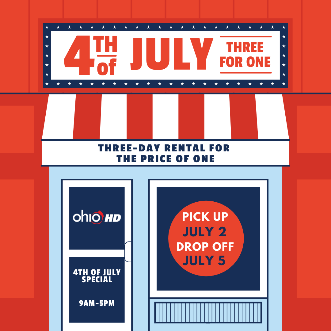 ohdstudios's tweet photo. Ohio HD will be closed on Monday, July 5 to be with our friends and families for the holiday. To celebrate, we're offering a 3-day weekend rental deal for a 1-day rate! Have a fun and safe July 4th, and be sure to take advantage of this sweet deal!
🇺🇸   
#ohiohd #fourthofjuly https://t.co/BwR4EiaYdf