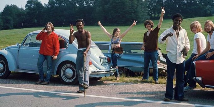On the way to Woodstock, 1969