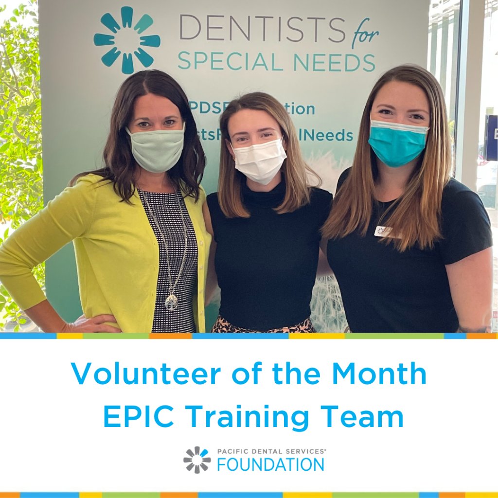 Thank you Sarah, Jordan and Katlyn for helping the Dentists for Special Need office transition to a new software system!  We can't wait to get all of our patients integrated and using their my chart account!