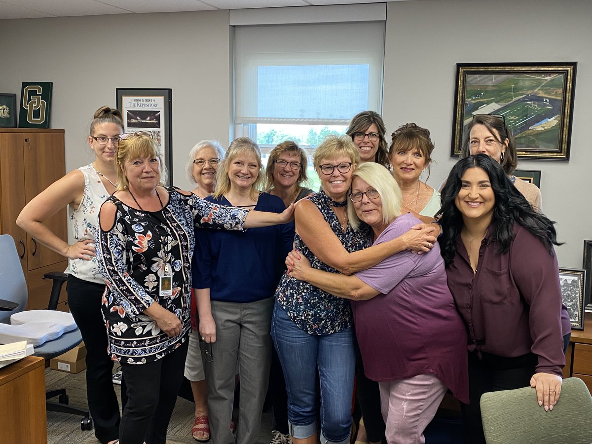 PlainLocal's tweet photo. It was a bittersweet day in Central Office! We said goodbye to Maintenance Foreman, Harry Stewart, and Business Office Secretary, Mary Frisbee. Good luck in your next chapter, you deserve it! 💚💛 https://t.co/PUKHopdKgA