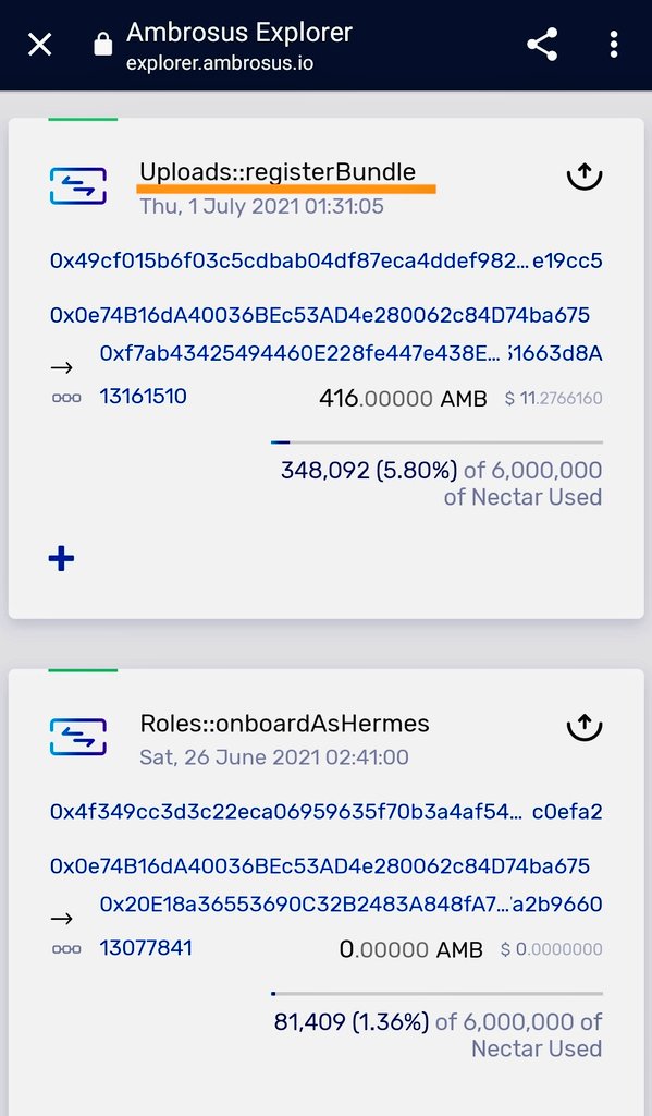 jijidon_papa's tweet photo. Wow‼️ The first #bundle from one of BEA's 30 Hermes has been uploaded🎉 It's Hermes for VERES FOOD🍅 You can see the bundle information on #amb explorer👀👍
#ambrosus $amb #VERES #BEPEC #Singapore https://t.co/nNMNFssrCE