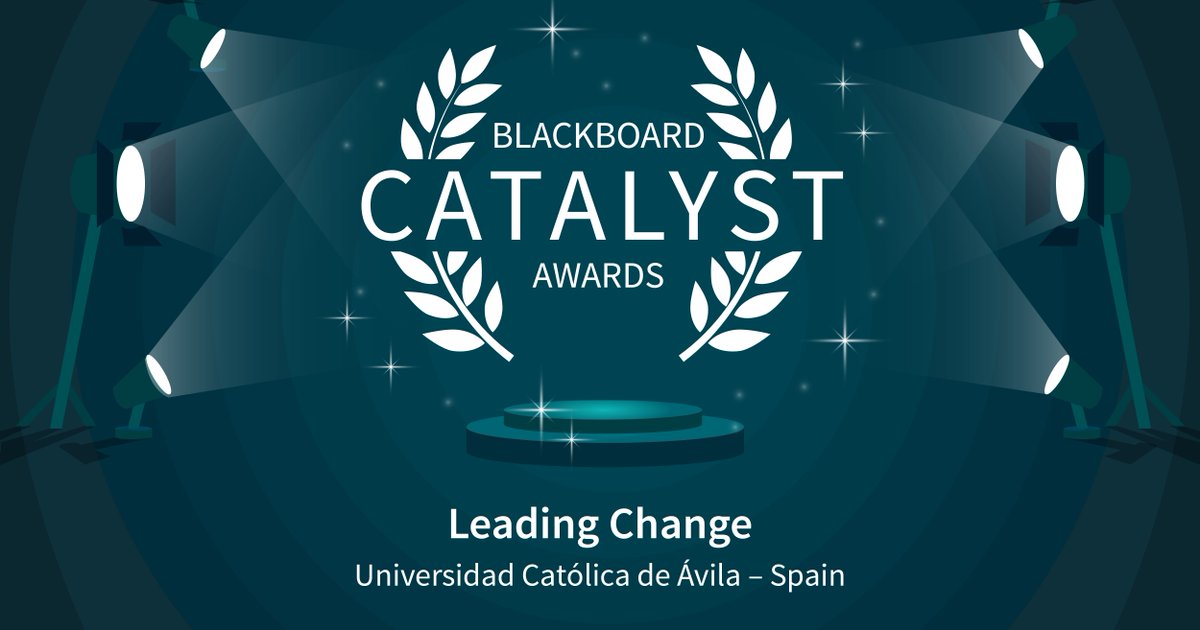 AnthologyEMEA's tweet image. 👏 Congratulations to @UCAVILA_ for winning the 2021 Blackboard Catalyst Award for Leading Change. #LetsAdvanceLearning