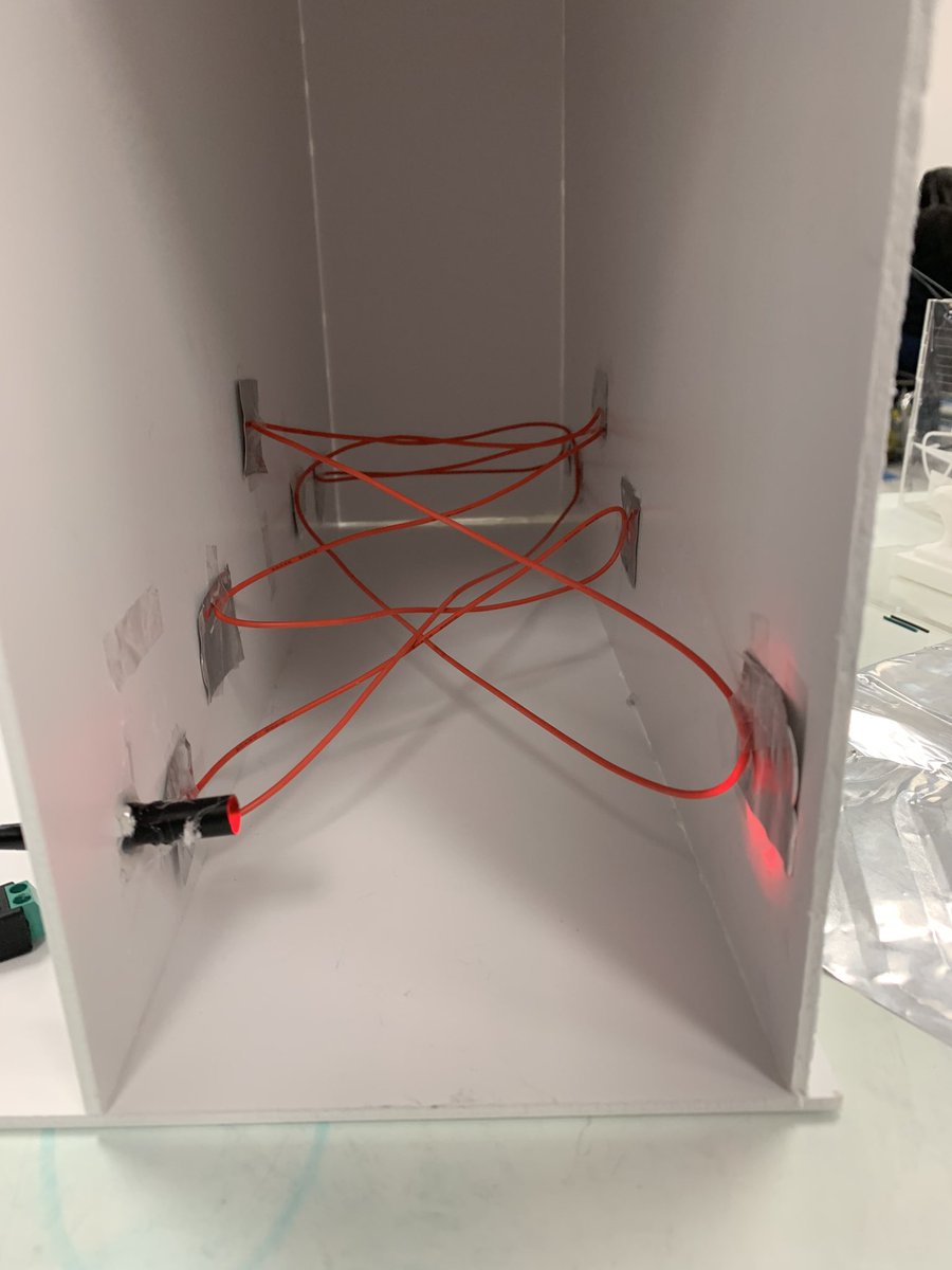 emilymariehurst's tweet image. Using #funtheory to get kids to be quiet in the hallway… a laser maze will make them focus but also have a noise level sensor that makes them lose if too loud. #ChattFab21