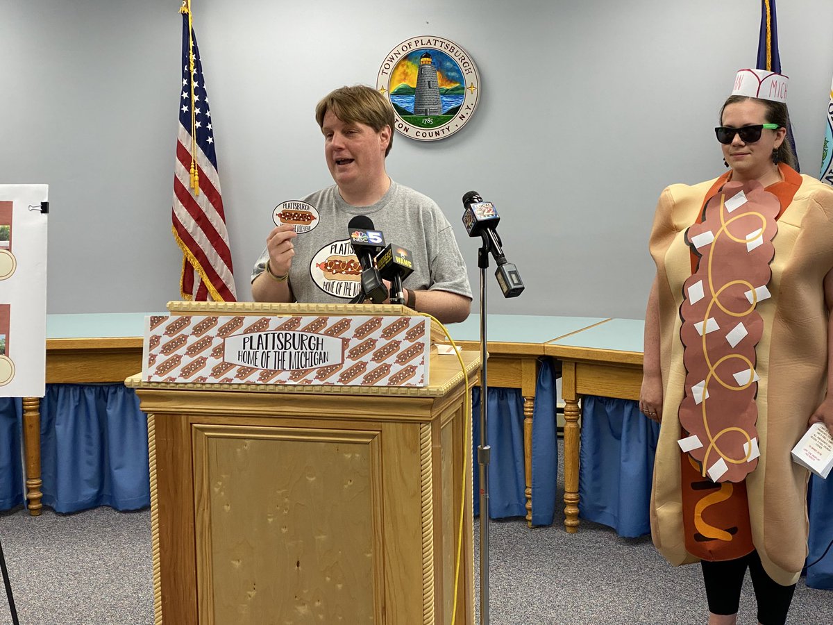 jlotemplio's tweet image. Town of Plattsburgh Supervisor Michael Cashman talks about Michigan month in the town in July
