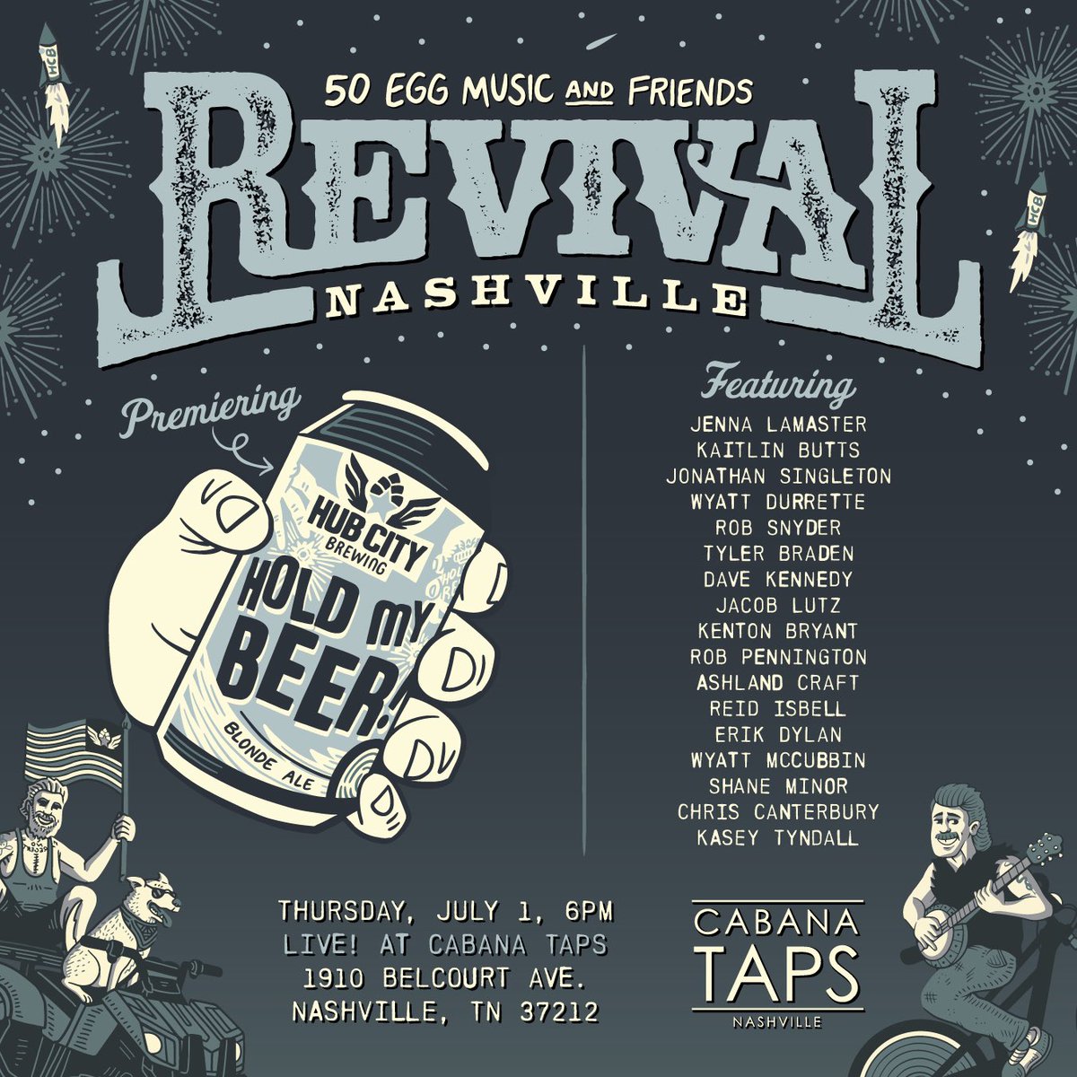 Thursday night. 6pm. Cabana Taps