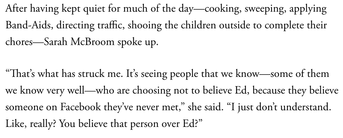 Grace_Segers's tweet photo. This piece by @TimAlberta on the GOP state senator who led the investigation debunking the myth of voter fraud in MI is worth reading in full, but this part is particularly interesting. Some believe lies on social media over people they actually know.
https://t.co/FAdgA4A9zN https://t.co/3uFUgvfnuT
